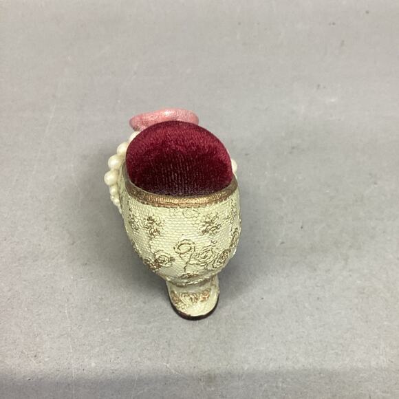 Vintage Russ Berrie Mini Ladies Victorian Shoe Pin Cushion #100079 - Picture 4 of 10
